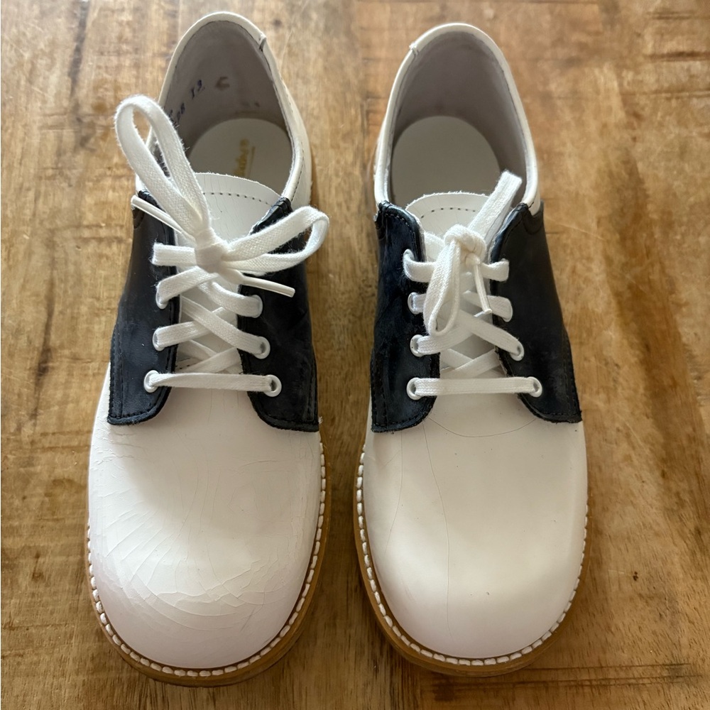 Two-Tone Lace-Up Oxfords
